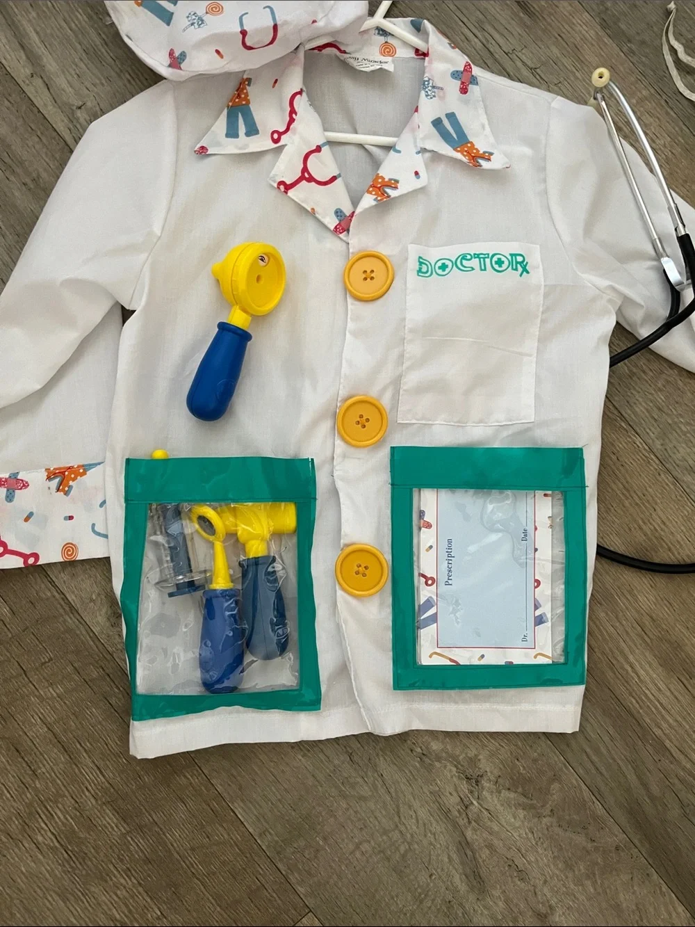 Small Miracles Children's White Doctor Play Lab Coat With Doctor Accessories
